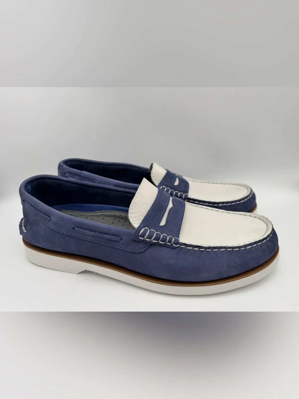 Sperry Top-Sider Authentic Original Penny Men’s Boat Shoes Blue Multi Size 13 M